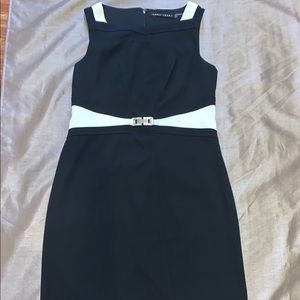 Ivanka Trump Sleeveless Dress: black and white